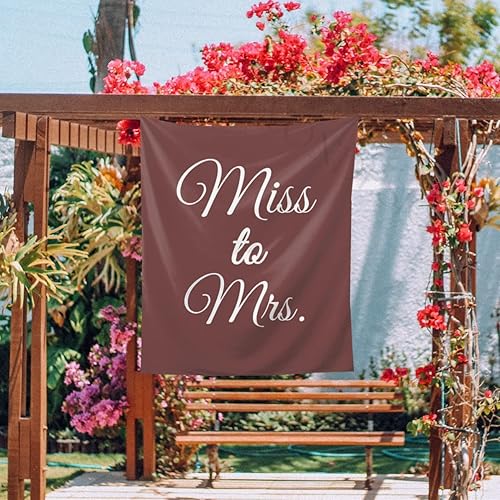 Vista 41 de Telón de fondo de Miss to Mrs Sign, Miss to Mrs Sign, Miss to Mrs Tapestry, Miss to Mrs Banner, Future Mrs Backdrop, telón de fondo para despedida