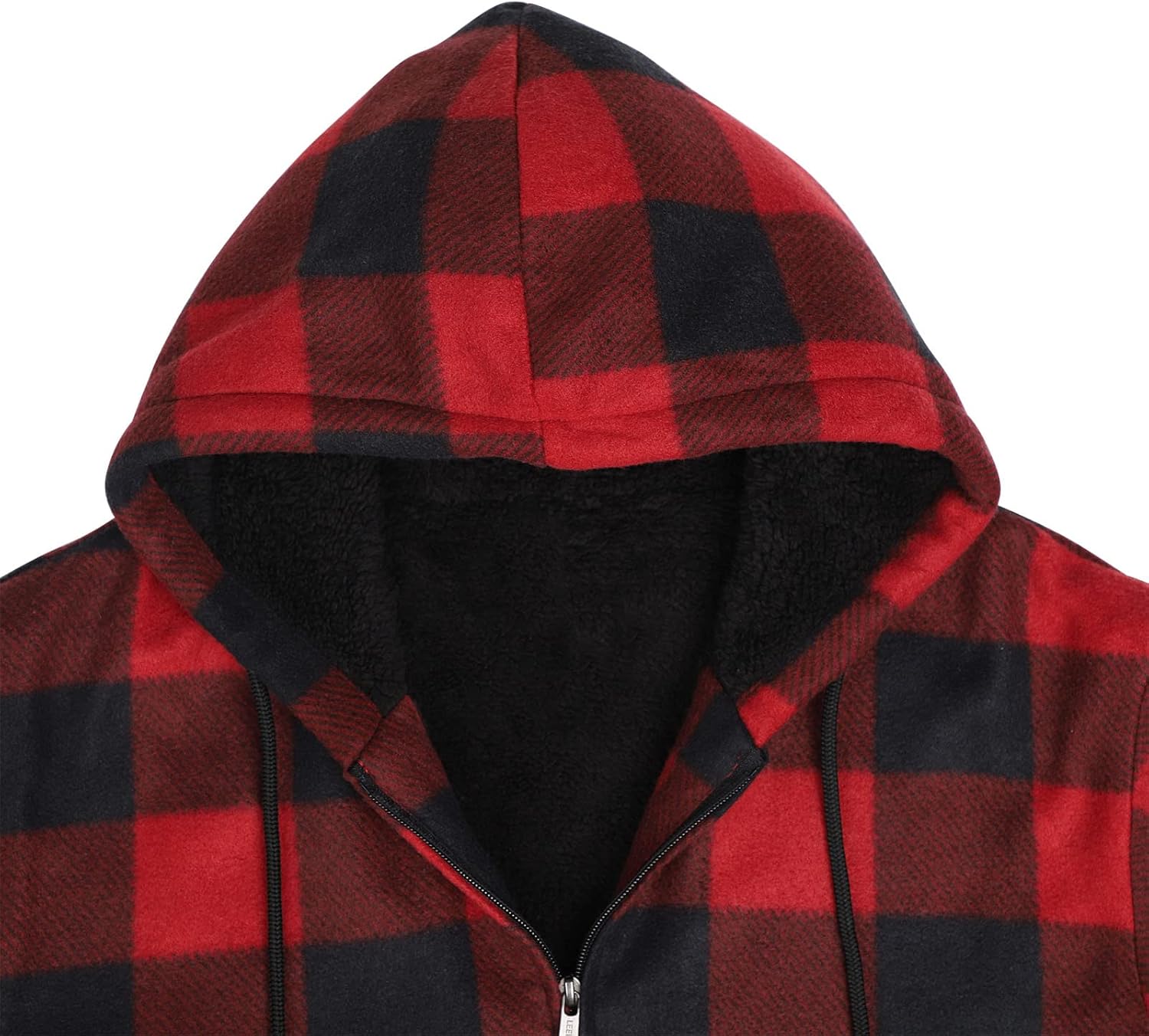 Yasumond Hoodies for Men Zipper Fleece Sweatshirt Heavy Sherpa Lined Hooded Warm Winter Coats Big Tall - Image 2