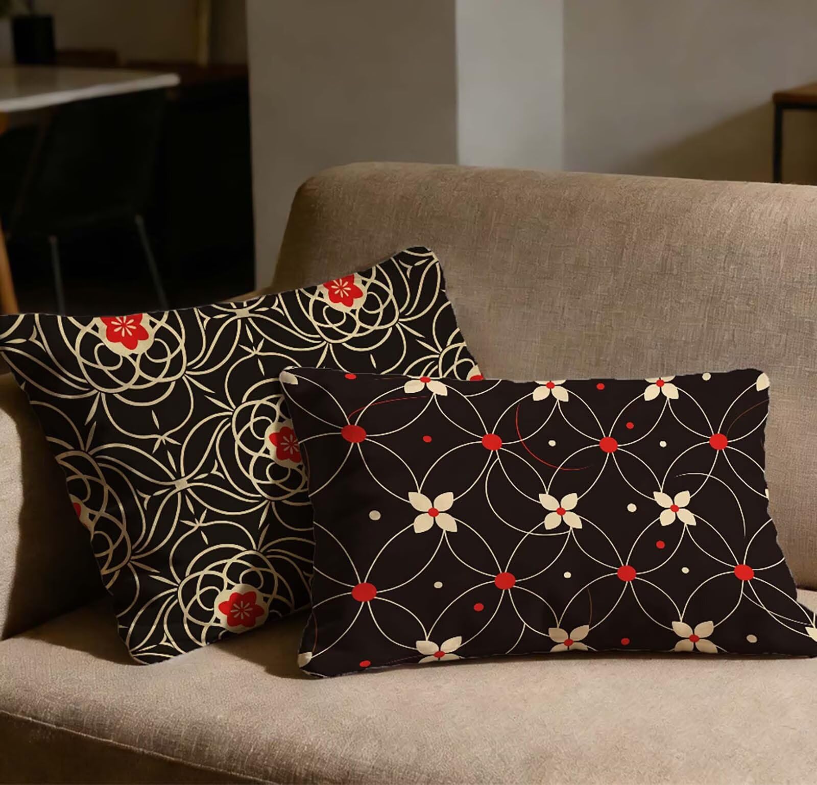 Taie oreiller 40x60 en velours noir idéal pour cocooning salon