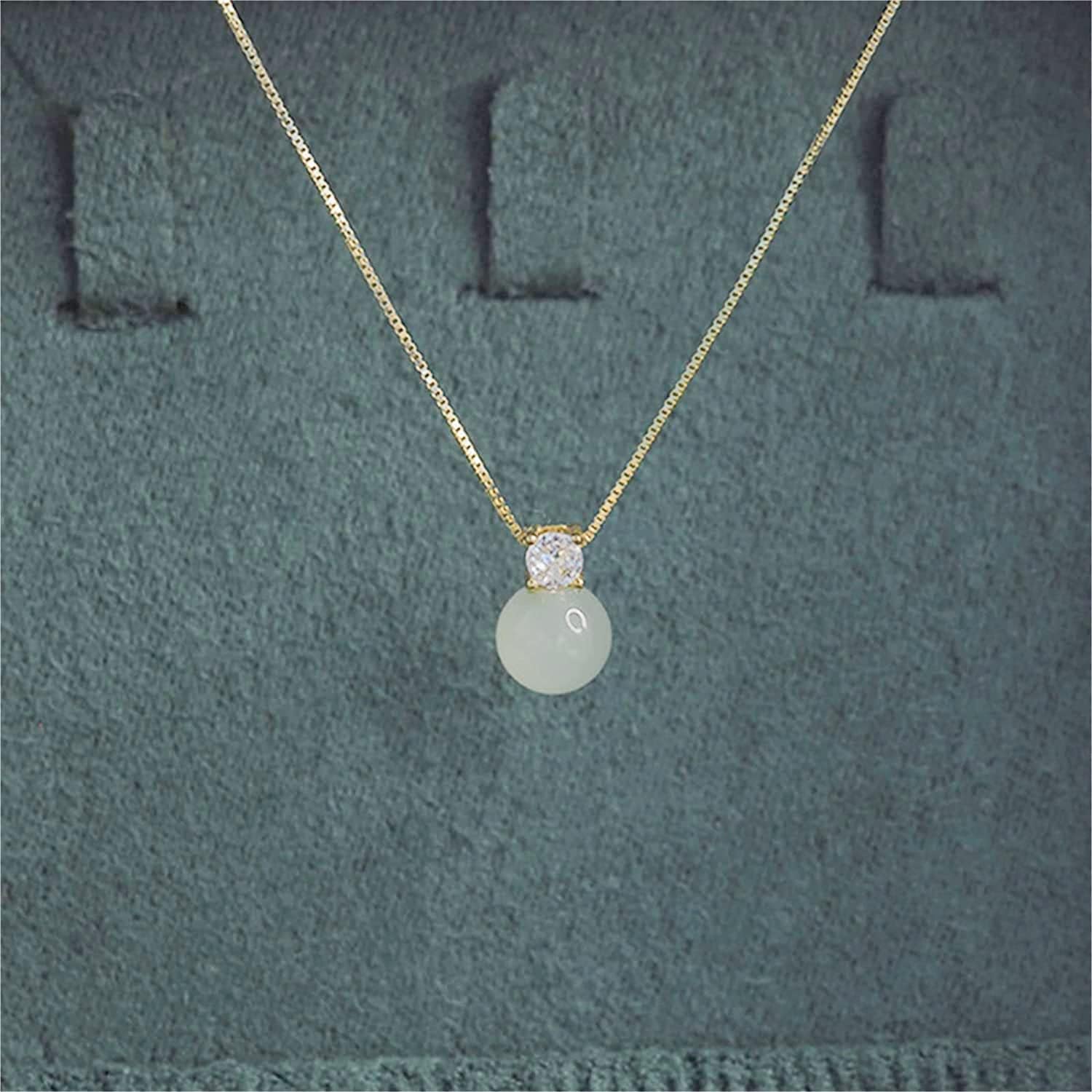 Natural Hetian Jade & Zircon Necklaces Earrings Ring for Women, Dainty Green Jade Charm Pendant Jewelry Gift for Mom Lover Her, Anniversary Gift Birthday Gift Christmas Gift