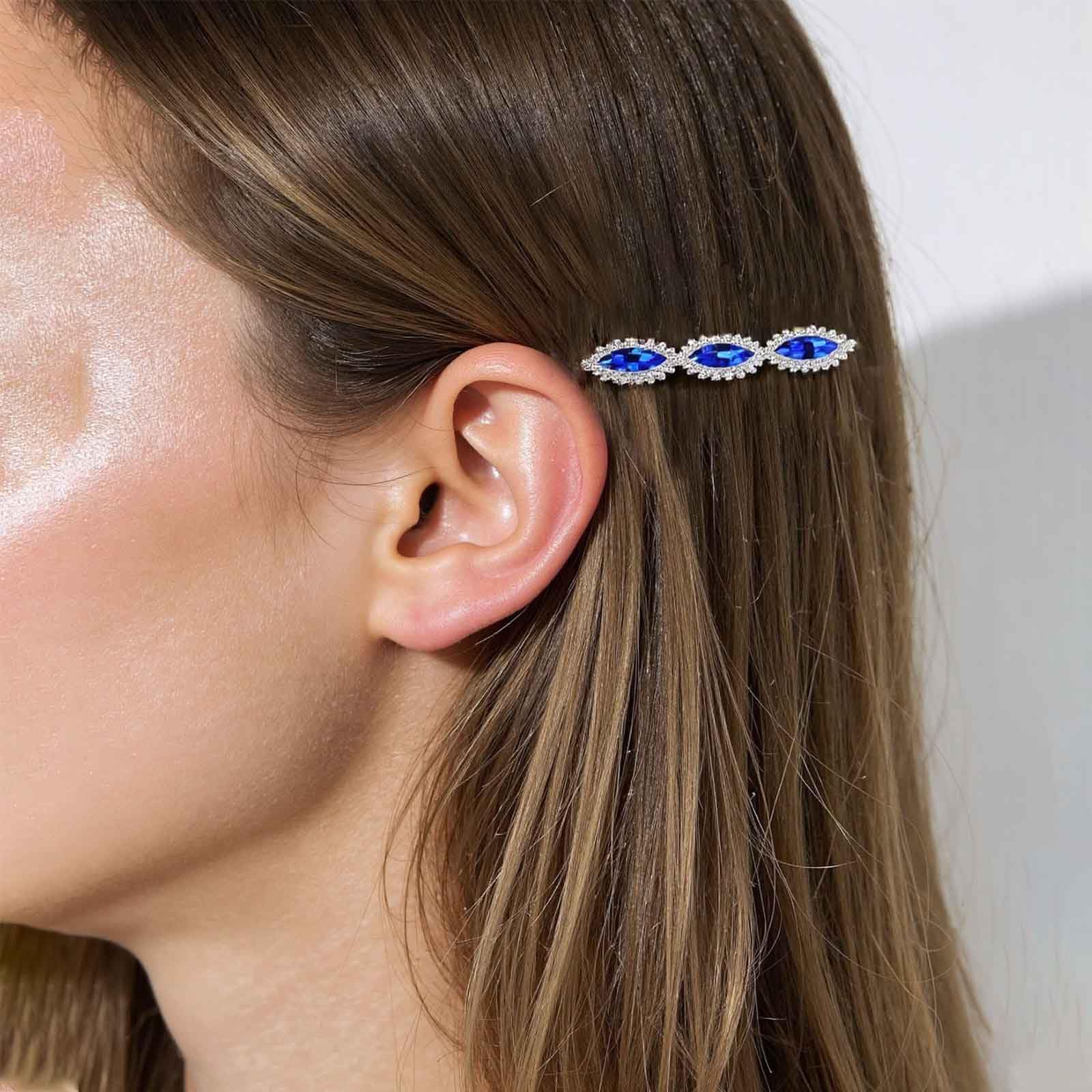Amazon.com : Andelaisi Vintage Sapphire Crystal Hair Pin  display picture 1