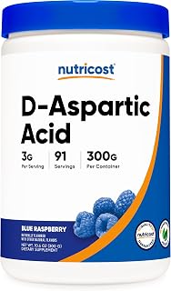 Nutricost D-Aspartic Acid (DAA) Powder 300G (Blue Raspberry) - Flavored D-Aspartic Acid Powder Supplement