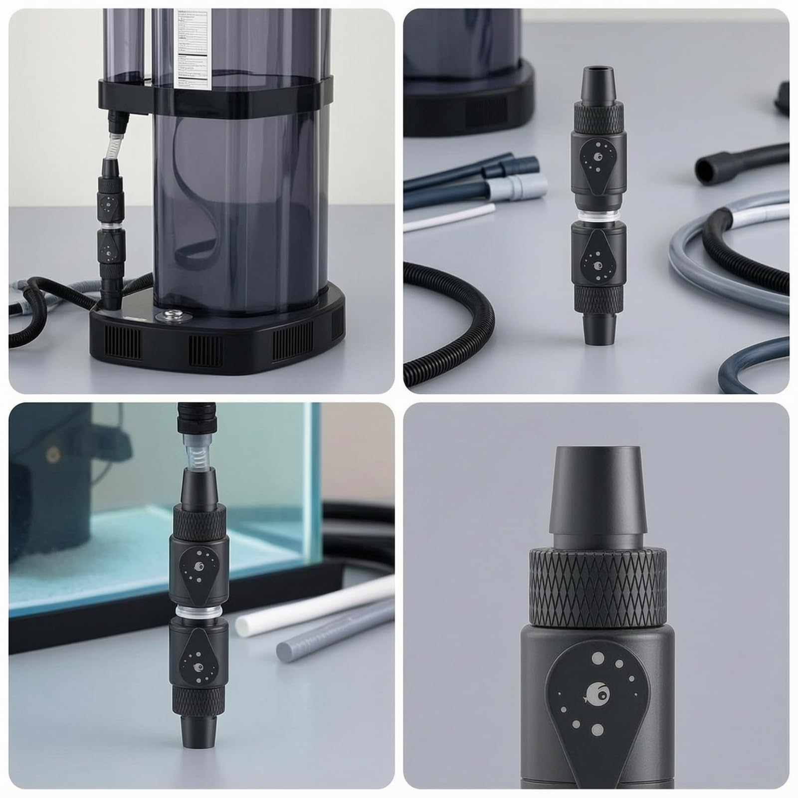 LOVIVER Aluminiumlegierungsventil Schlauchverbinder Kugelhahn Absperrhahn Schnellverschluss Wasserregelung mit Kompaktem Mechanikdesign für Aquarium Filterbecken Pflegeeinsatz, 20mm