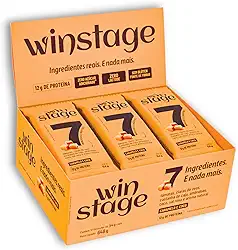 Barra de Proteína Sabor Caramelo e Coco WinStage - Caixa 12 Unid.