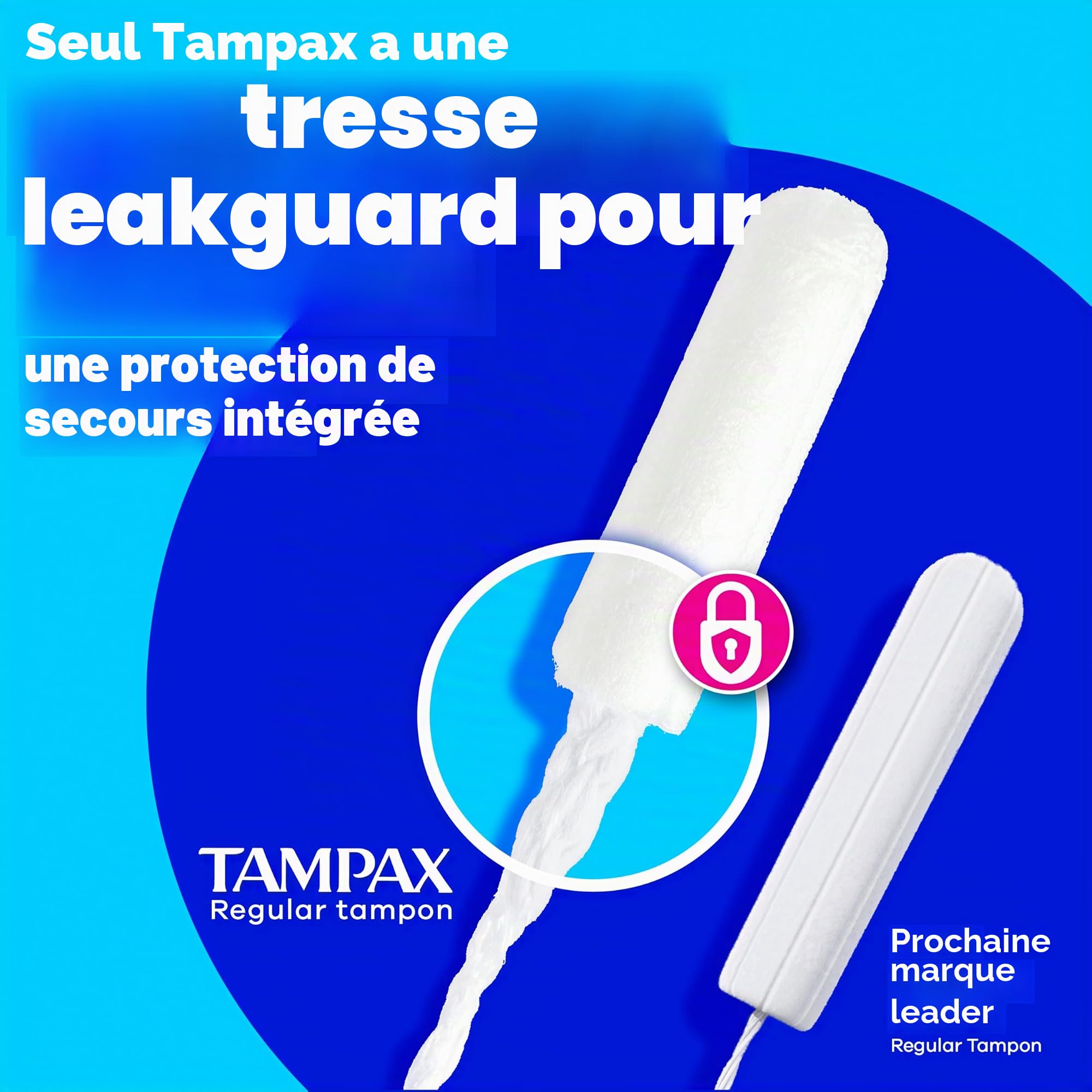 Tampax Pearl Lot de 34 tampons Super/Super Plus/Ultra absorbants avec applicateur en plastique sans BPA et tresse LeakGuard, non parfumés, 34 pièces