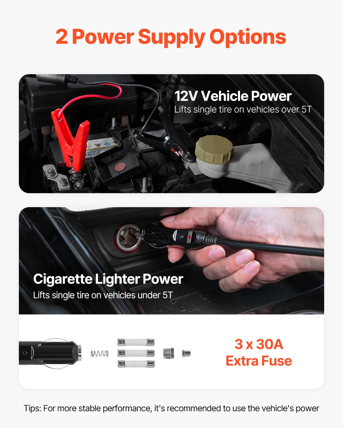 VEVOR Elektryczny lewarek samochodowy, 15 t, regulowany elektryczny podnośnik nożycowy o dużej nośności, zamiennik opon 12 V z podwójnym zasilaniem i oświetleniem LED, zestaw podnośników do limuzyny
