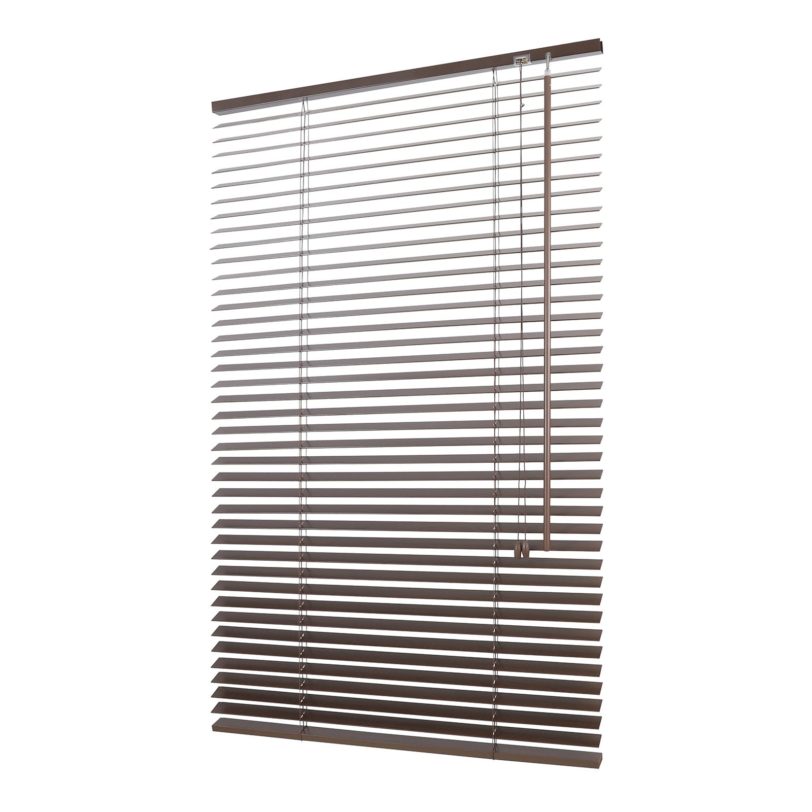 Sekey Jalousie Holzjalousie 35mm Holz jalousien Jalousette Echtholz Anpassbare Jalousie 100x130cm Dunkelbraun – Bild 2