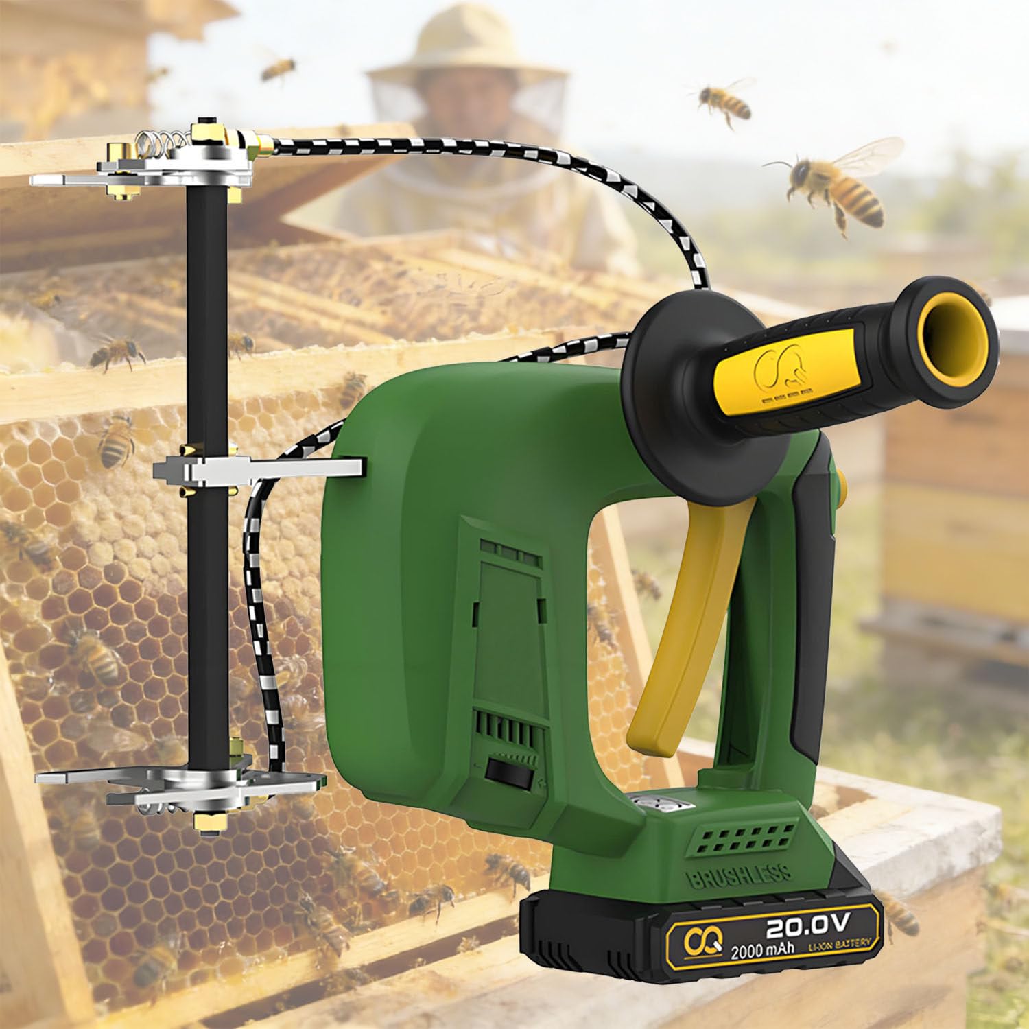 Outil agricole apicole : shaker électrique de cadres pour apiculteurs exigeants