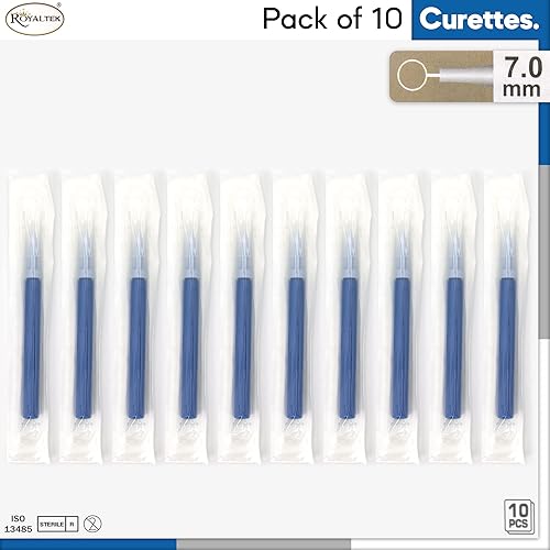 Miniatura 23 de Curetas dérmicas desechables estériles, embalaje fácil de pelar, caja de 10 (0.197 in)