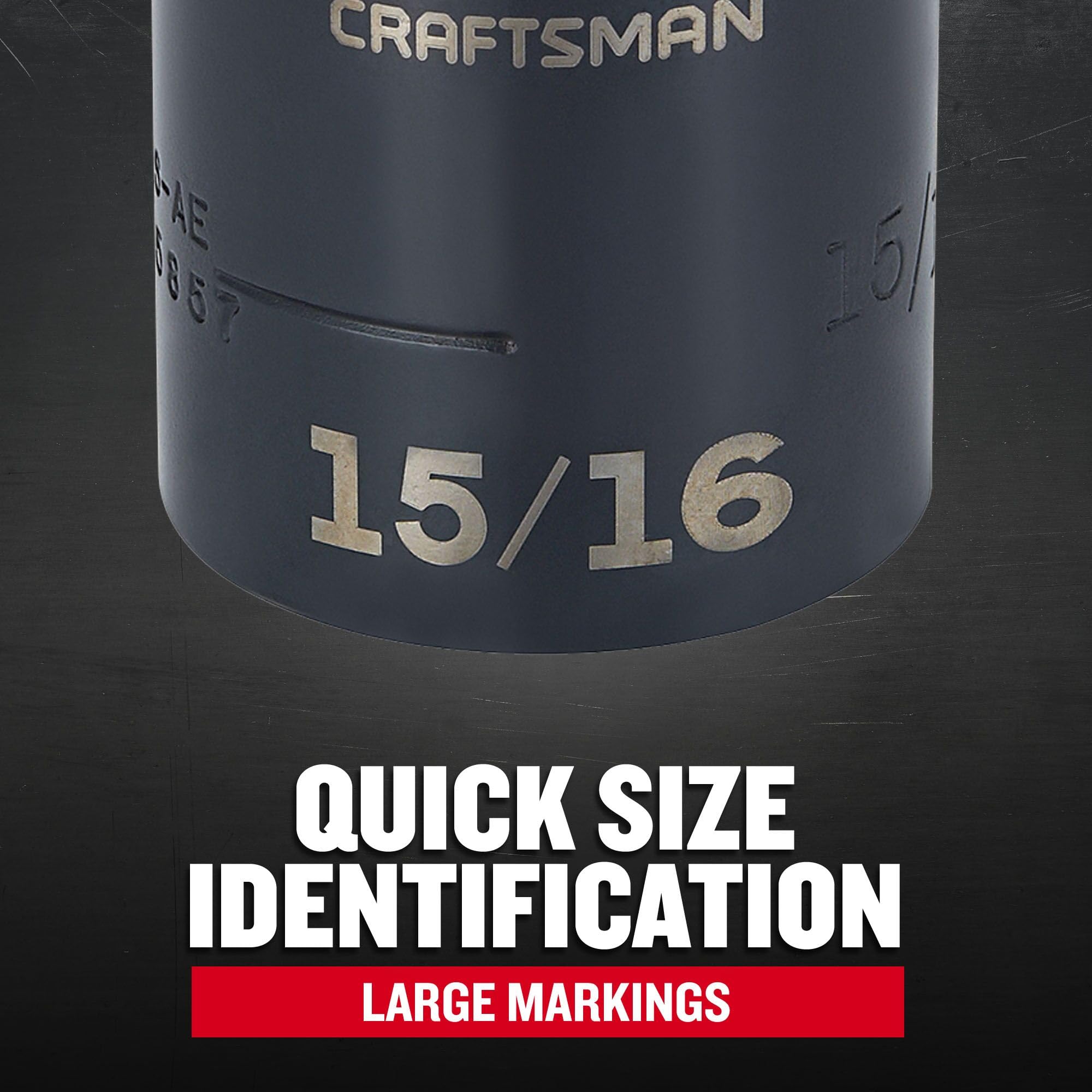 CRAFTSMAN 916548 zestaw nasadek głębokiego udaru SAE, 1/2 cala, 48-częściowy