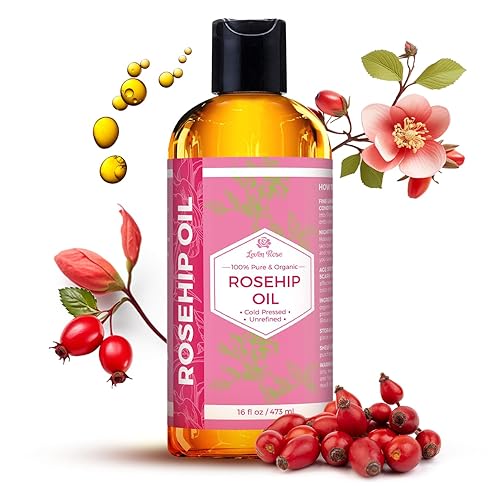 Aceite de semilla de rosa mosqueta de Leven Rose 100 puro orgánico sin refinar prensado en frío antienvejecimiento para piel y uñas 16 onzas