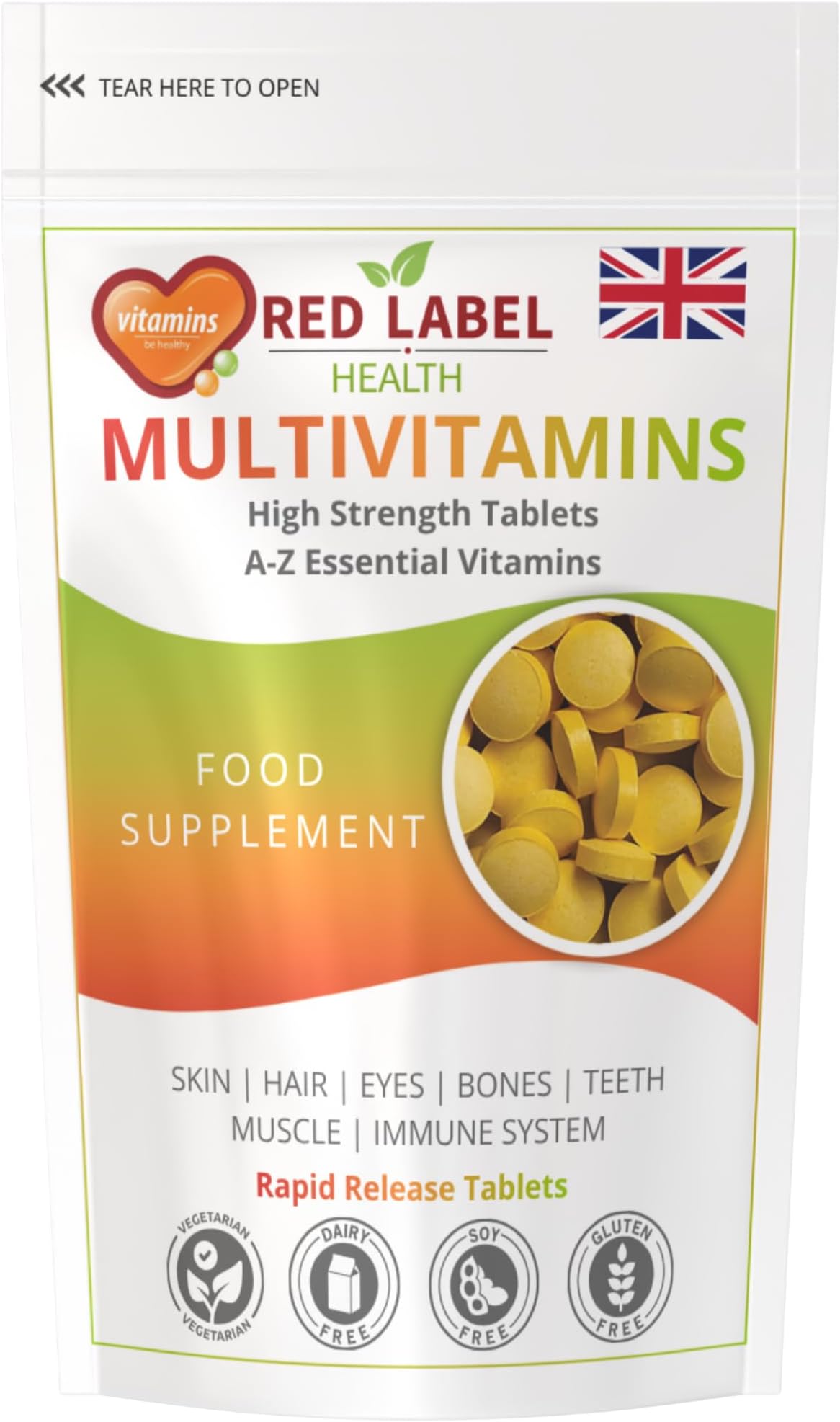 Multivitamin 360 Tablets High Strength One a Day | Full Year Supply. One-a-day formula supporting immune health, energy release & daily wellbeing.
