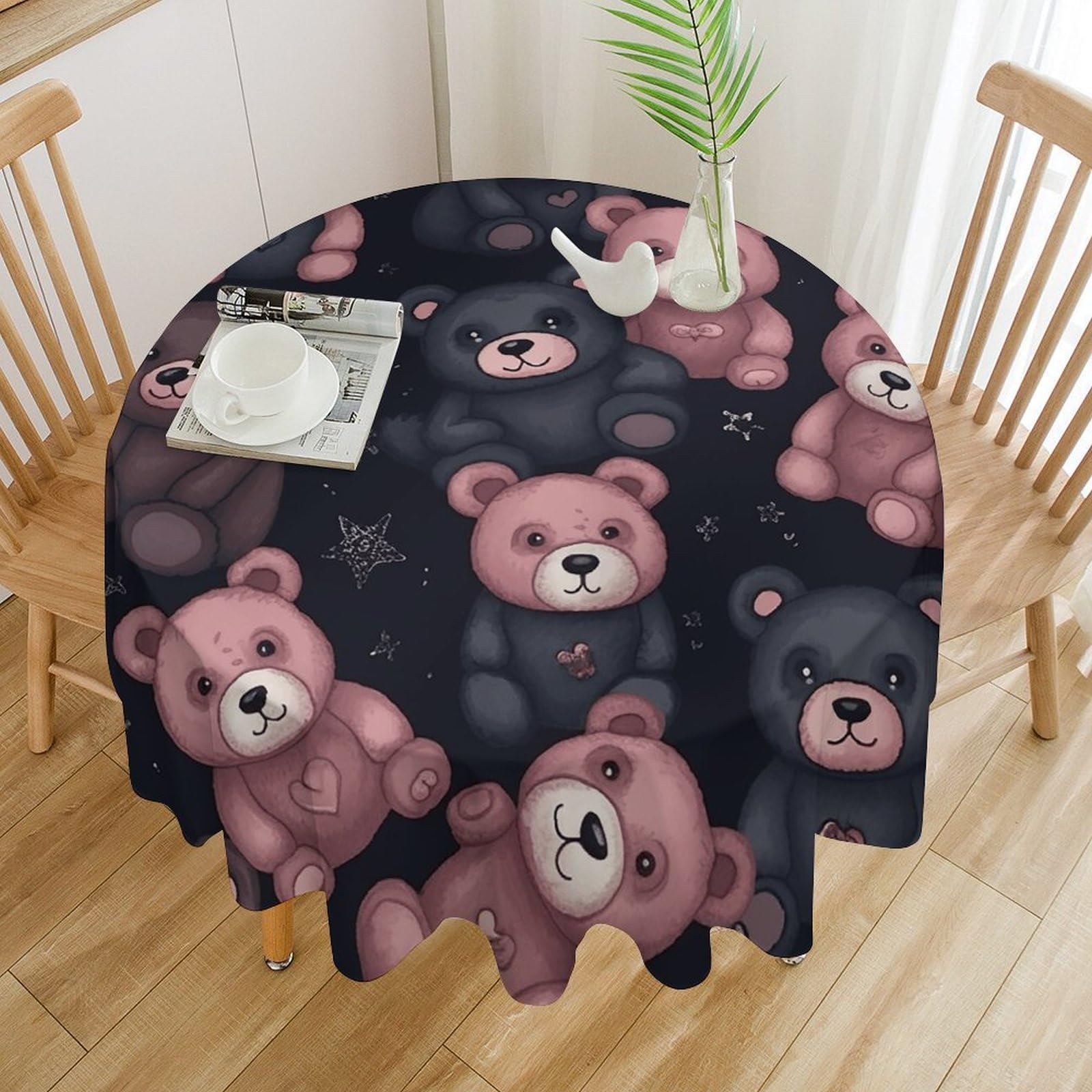 Nappe de table ronde pour terrasse et repas de fête