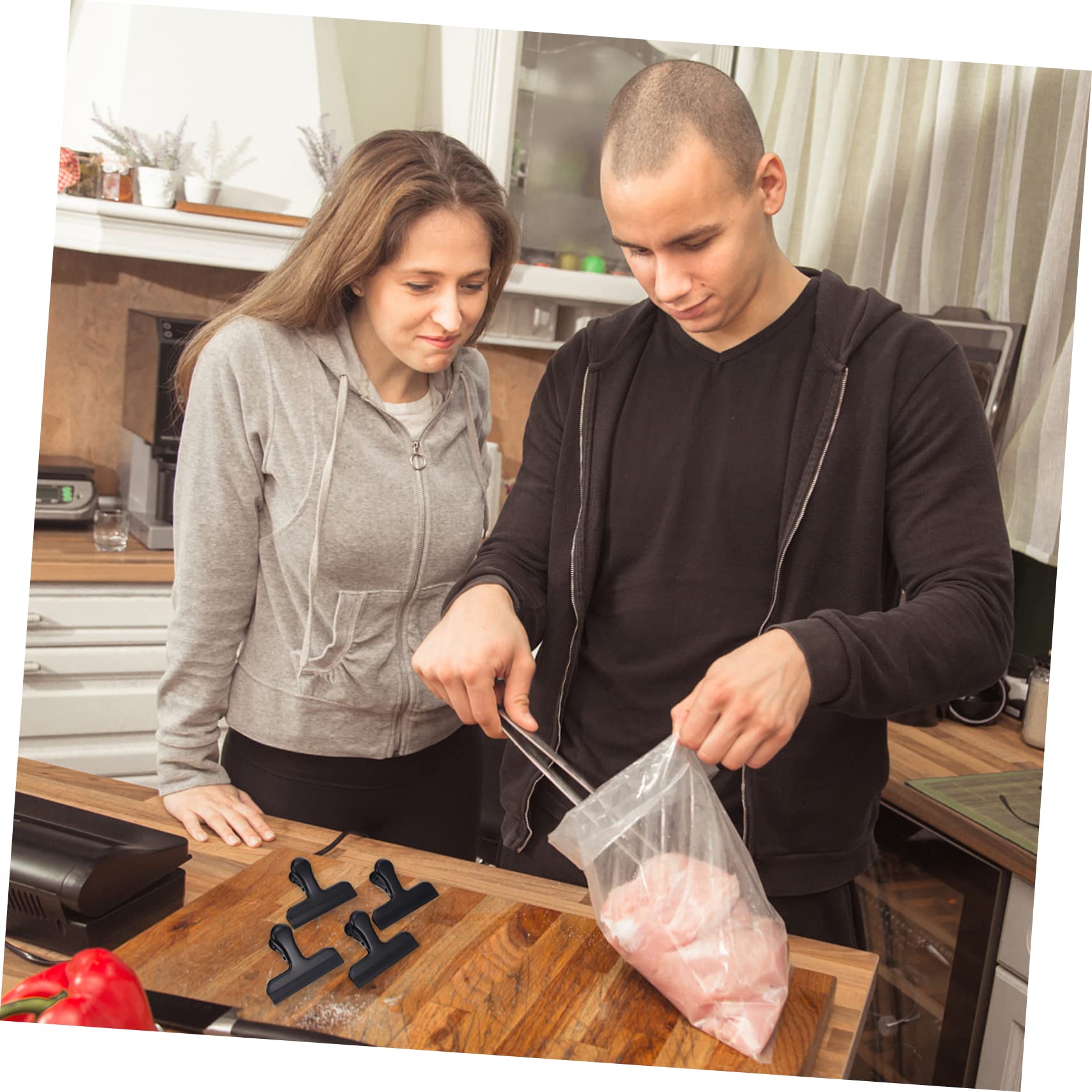 Abaodam 12stücke Langlebige Lebensmittelverschluss-clips Aus Edelstahl Praktische Und Kreative Beutelverschlüsse Für Snacks Lebensmittel Und Kochzutaten Wiederverwendbar Und Luftdicht