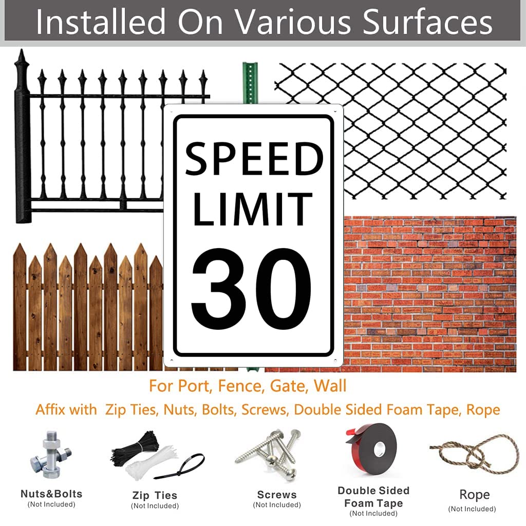 Amazon.com: Speed Limit 30 Mph Sign Metal Sign Slow Warning