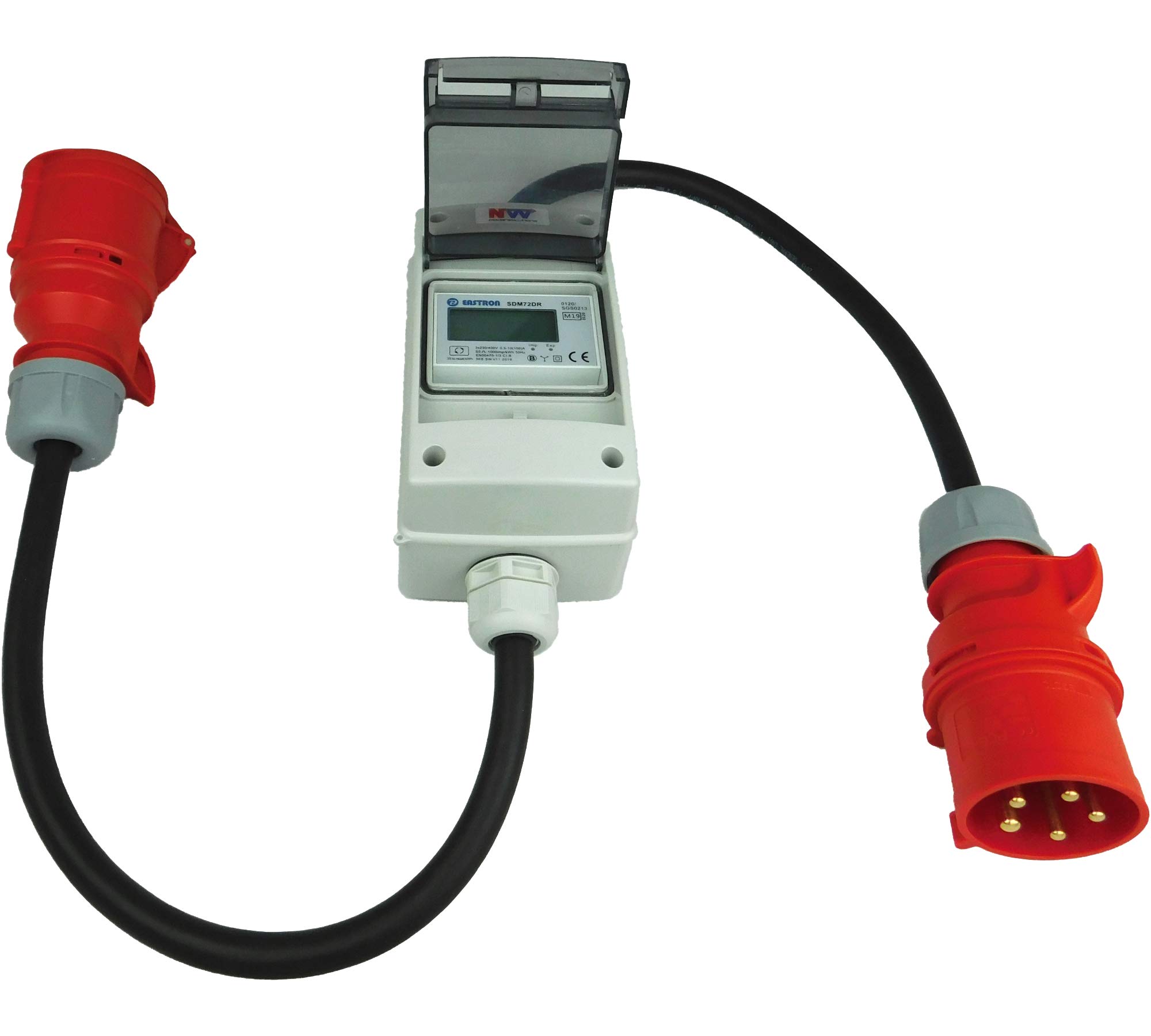 Nw Powersolutions Nw10109 416a00v Cee Mobiele Digitale Stroommeter Geijkt %28met Reset%29 Ip44 3 Fasig Adapter