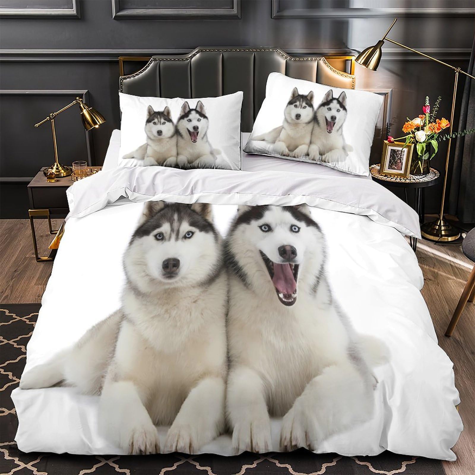 Housse de Couette Chien Shih Tzu Hypoallergénique et Super Douce 3D