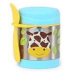 Skip Hop Insulated Food Jar: Stainless Steel Baby Food Container, Giraffe