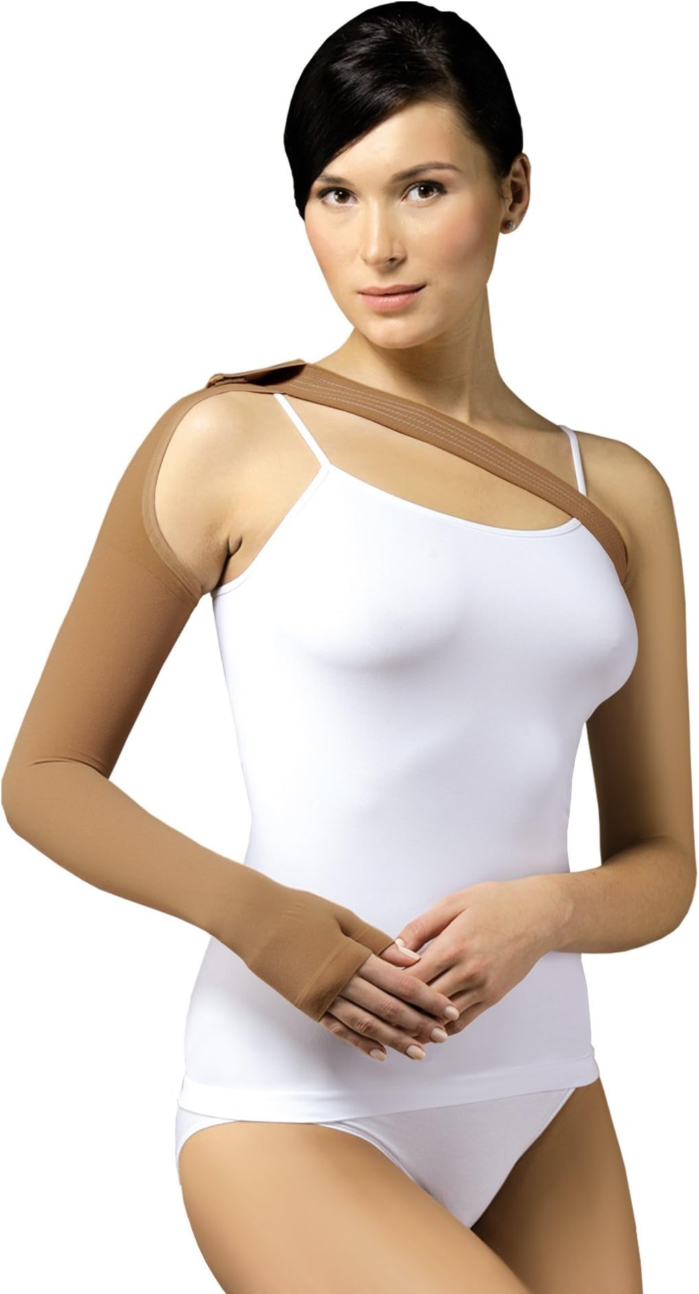23-32 mmHg POST MASTECTOMY Compression Sleeve with Gauntlet, Medical Class 2 Arm Anti Swelling Support, Lymphedema Edema