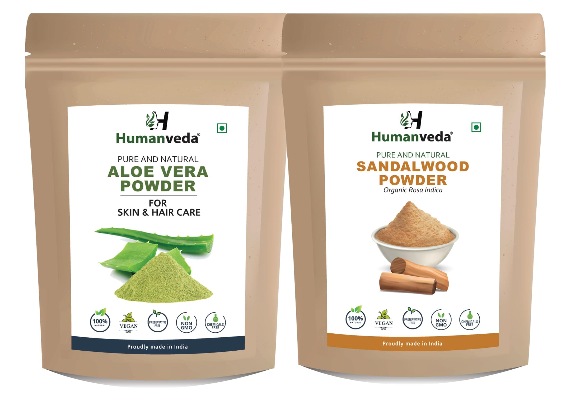 Aloe Vera & Rose Petal & Humanveda Shikakai Powder for Hair Care Combo of 2-image-34