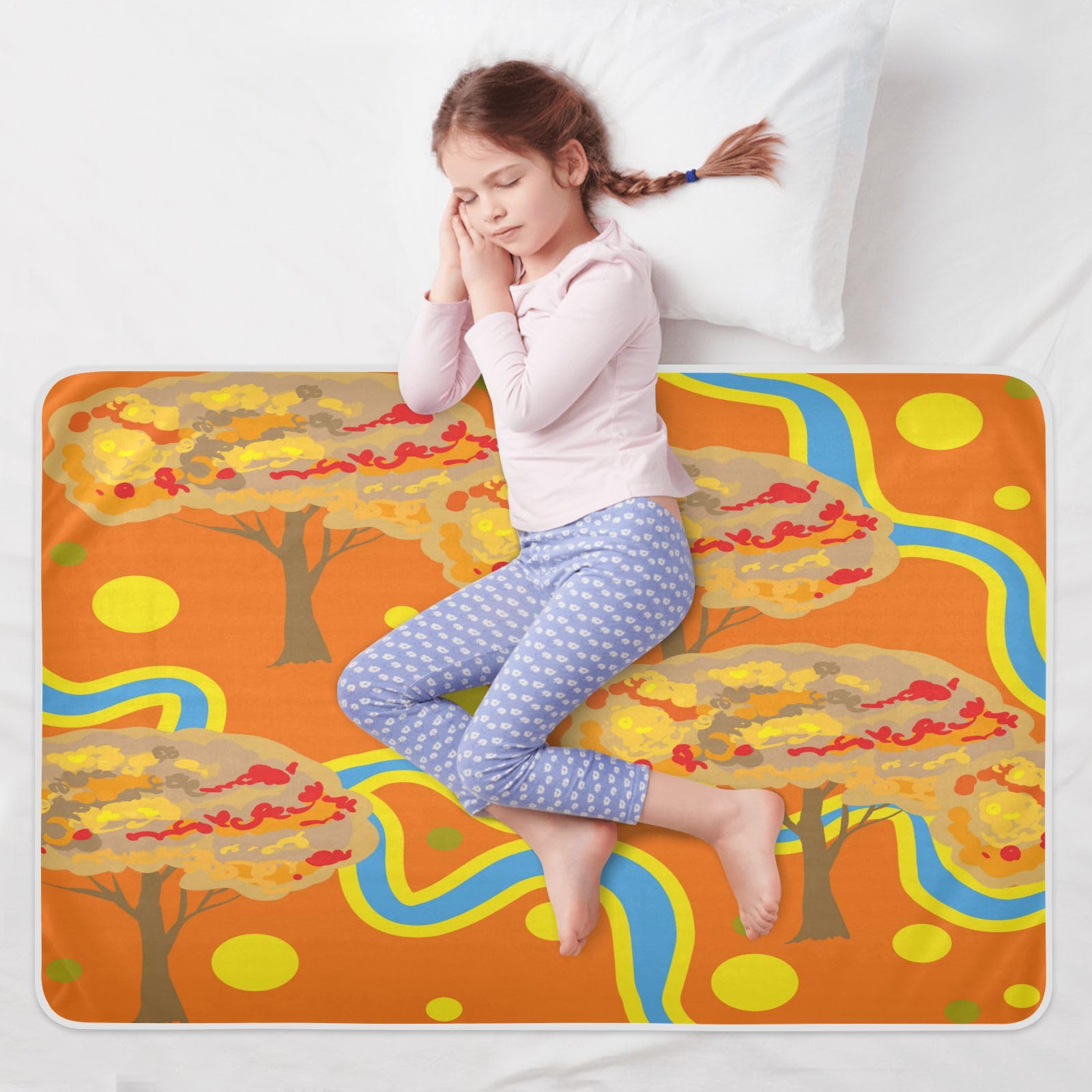 susiyo Simple Art Of The Tree Bed Pads for Incontinence Mattress Protector Anti-Slip Waterproof Pads (56