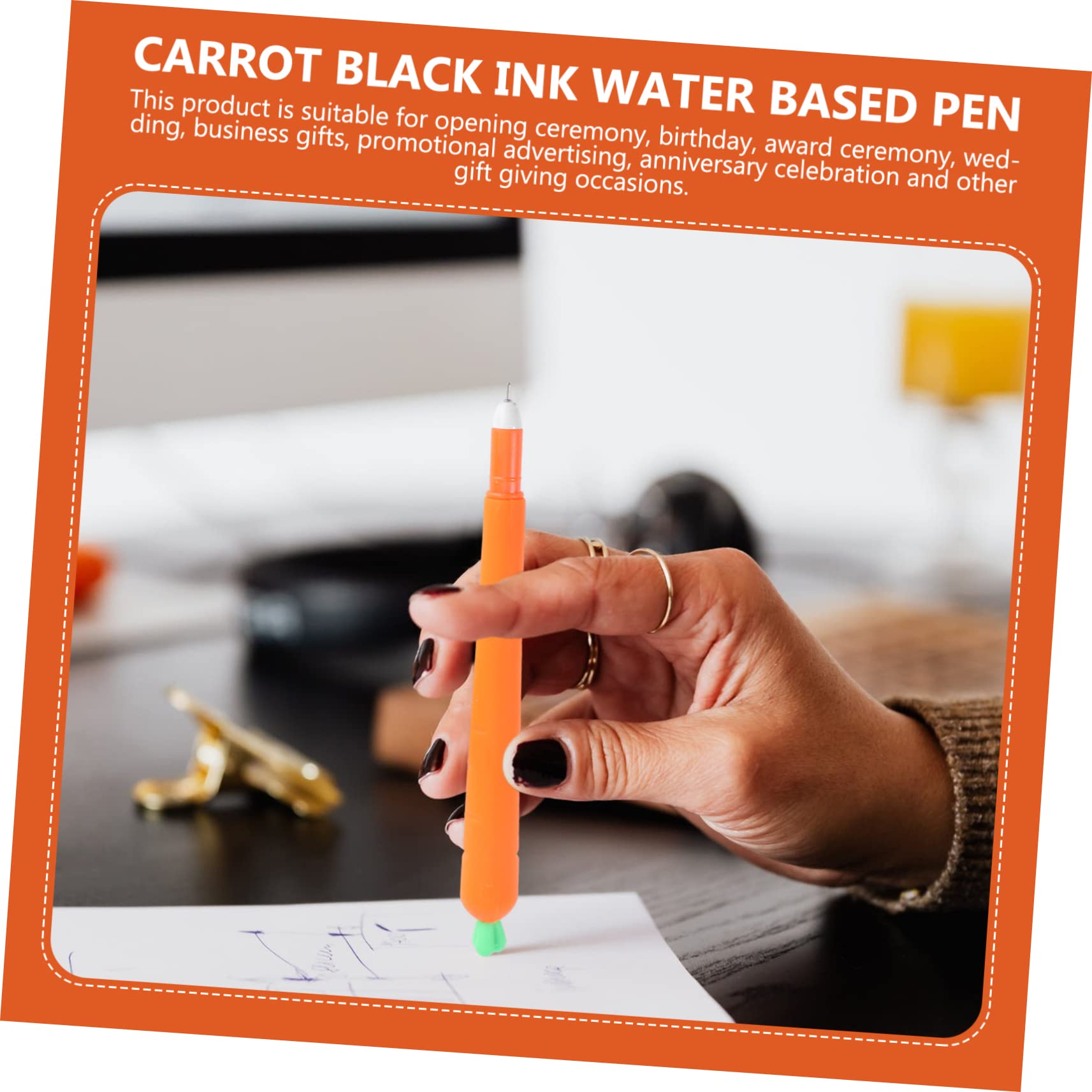 Ciieeo 12paquet Lot De Stylos à Bille Forme De Carotte Avec Encre Gel Cadeau Pour Garçon Fille Et Étudiants