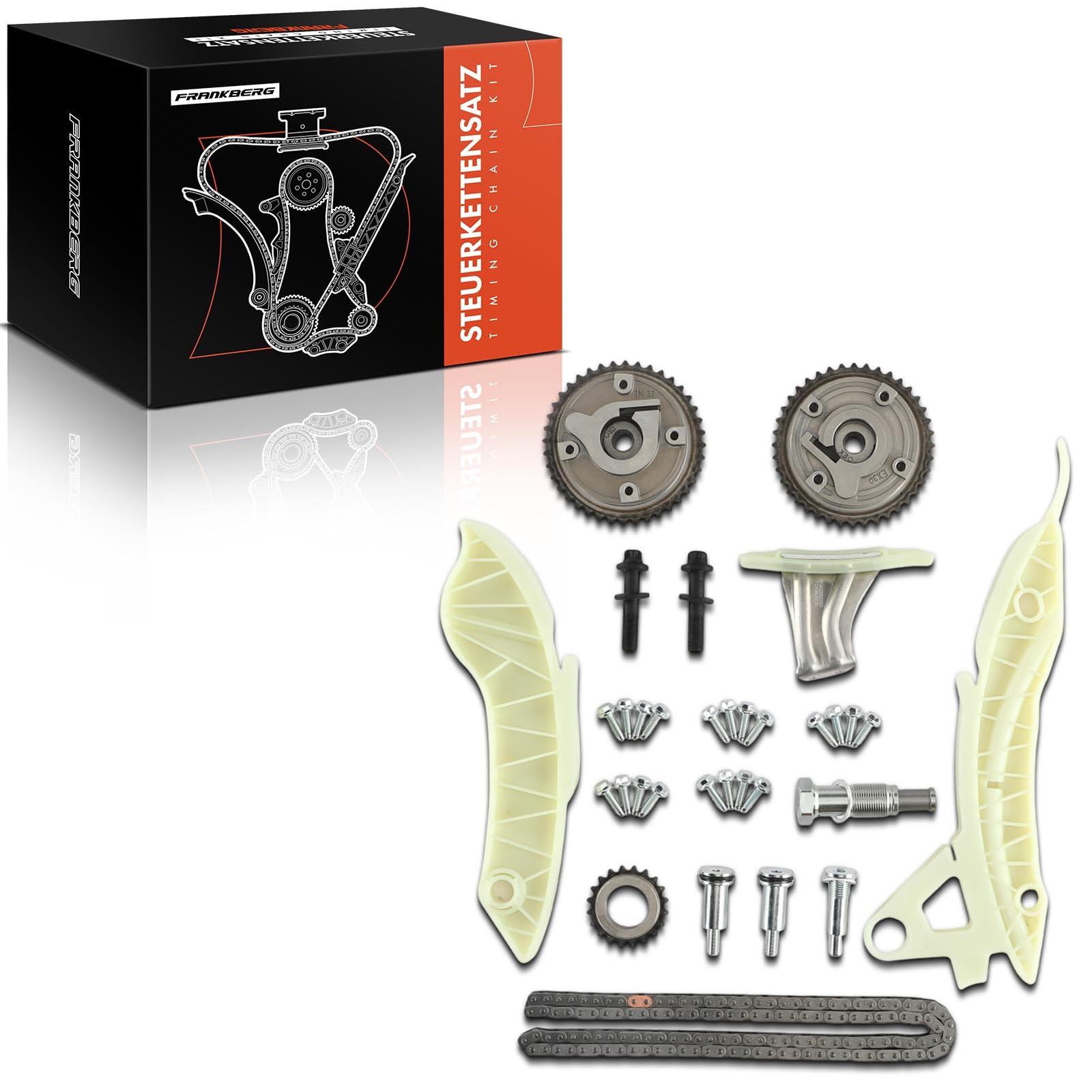 Frankberg Kit de cadena de distribución cadena de distribución 11318618318 | Compatible con: Serie 3 Coupé E46, 508, DS5, M.i.n.i Convertible R57, 207 WA_ WC_, M.i.n.i Clubvan R55
