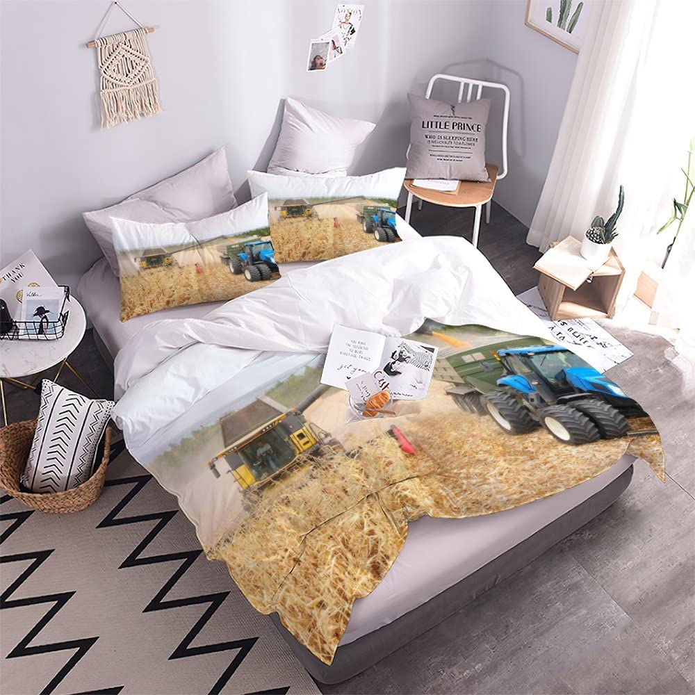 Housse De Couette 160x200 Enfant Ferme Rurale 3D Parure De