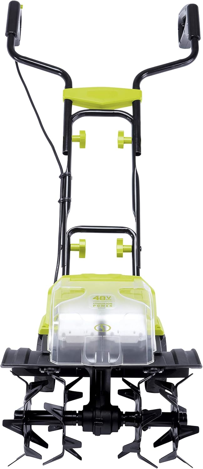 Sun Joe 24V-X2-TLR14-CT Cordless Front Tiller/Cultivator 4 Tines, Tool Only : Patio, Lawn & Garden
