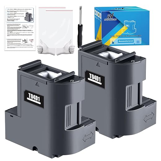 T04D1 Ink Maintenance Box for ET-15000 ET-3750 ET-4750 ET-4760 ET-3760 ET-4850 ET-3850 ET-3710 ET-3830 WF-2860 2-Pack (T04D100 / EWMB2 / E-04D1)