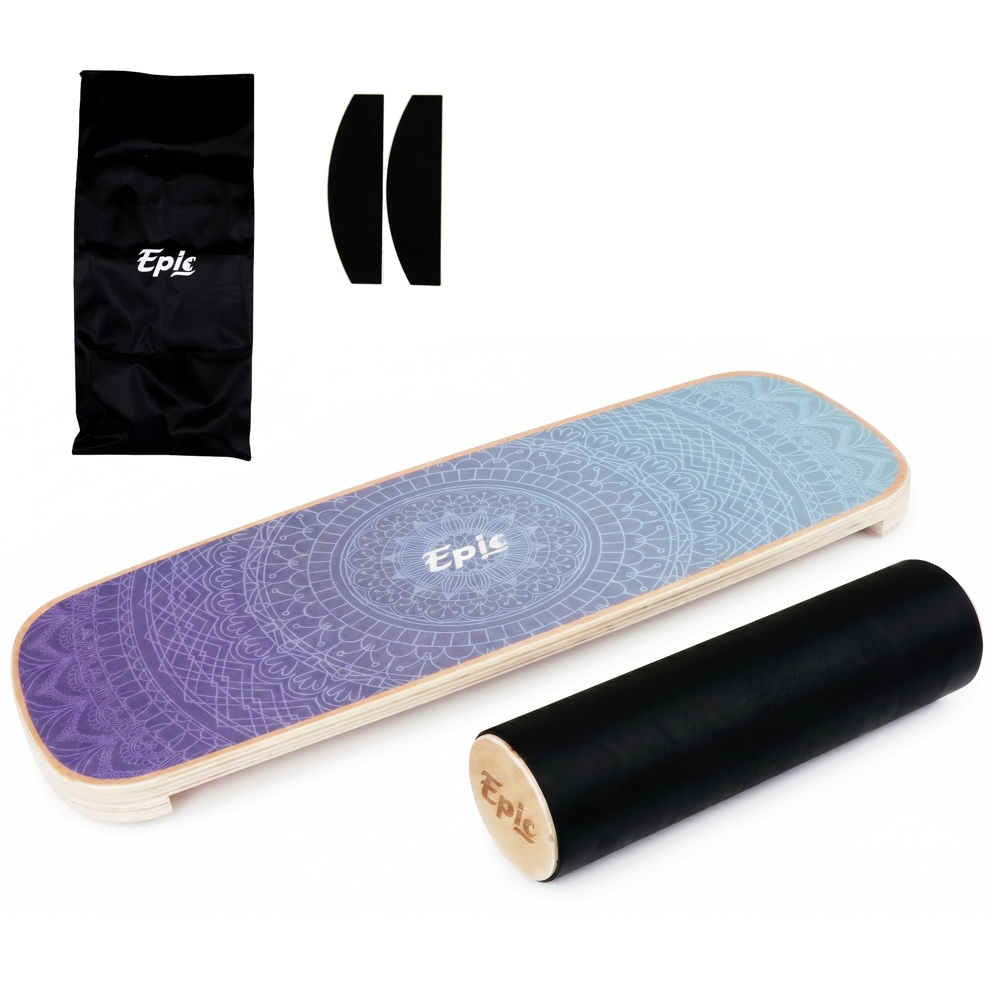 Balance Board mit Rolle – Balance-Trainer aus Holz für Fitness, Tennis, Leichtathletik sowie Surf- & Snowboard-Training; ideal für alle ab 9 Jahren, belastbar bis 150 kg.