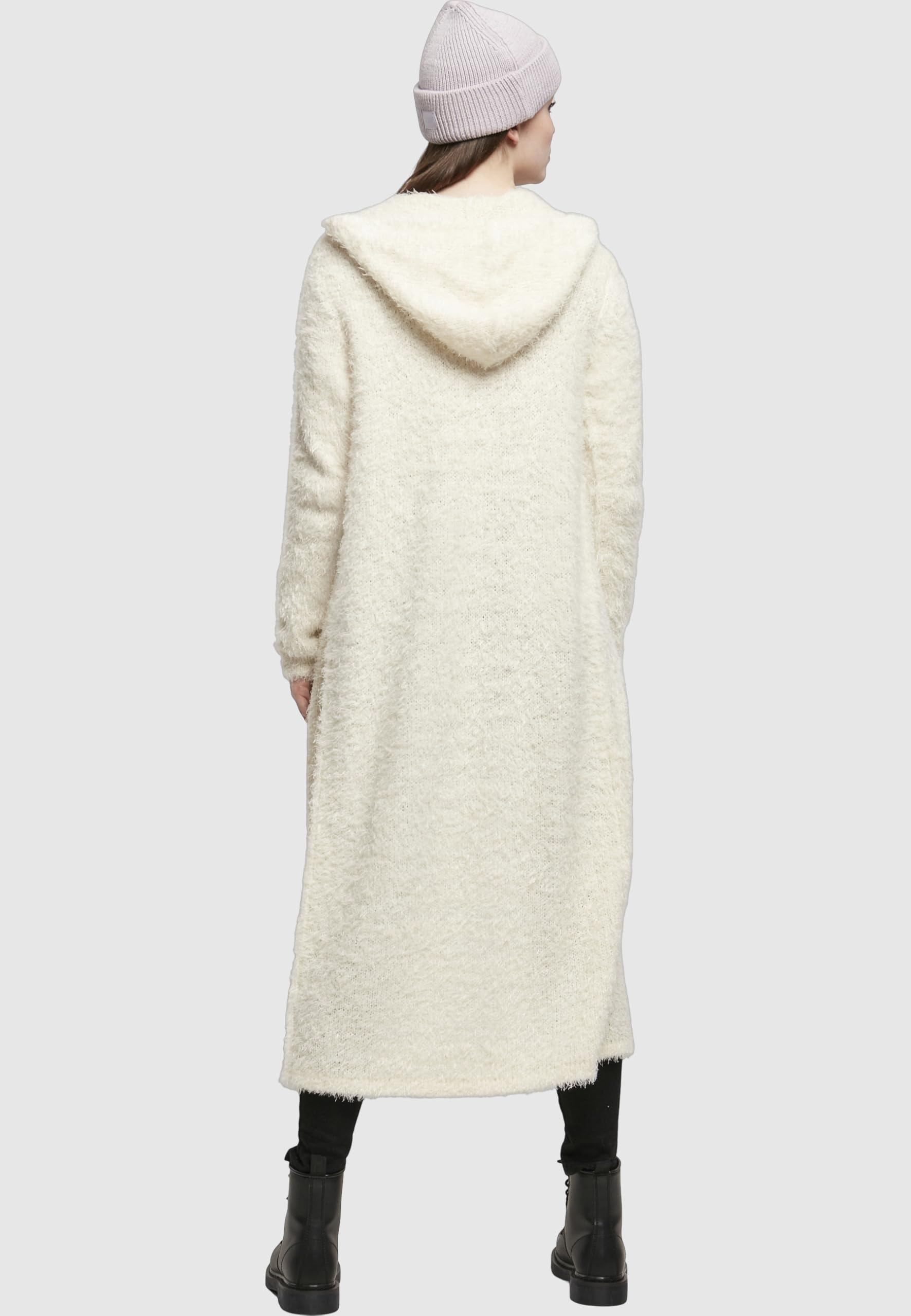 Urban Classics Ladies Hooded Feather Cardigan Mujer Cárdigan Negro
