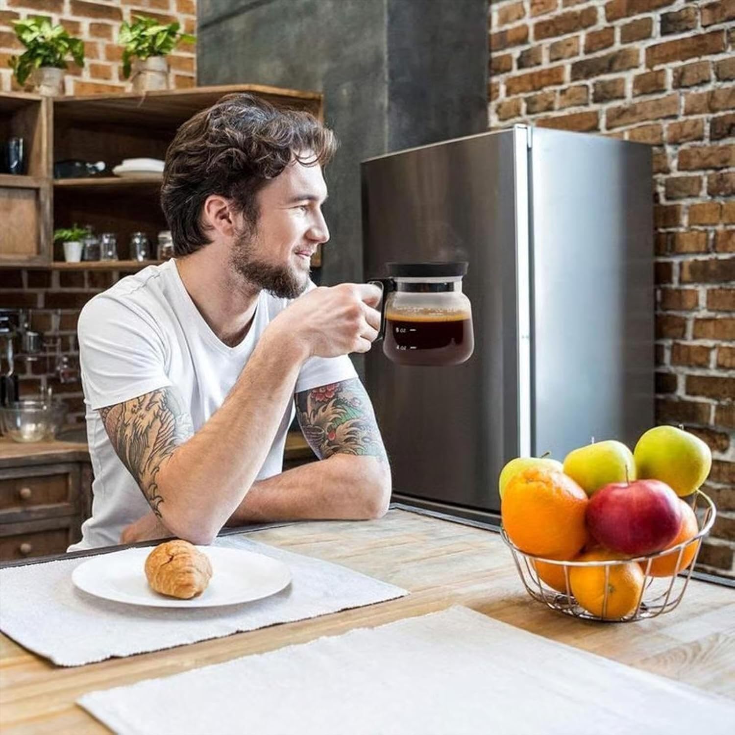 2 16 recipienti per bere in vetro con dosatore liquidi con coperchi a tenuta stagna, ideali per caffè freddo e cioccolata calda, bicchieri per bevande in vetro qualità