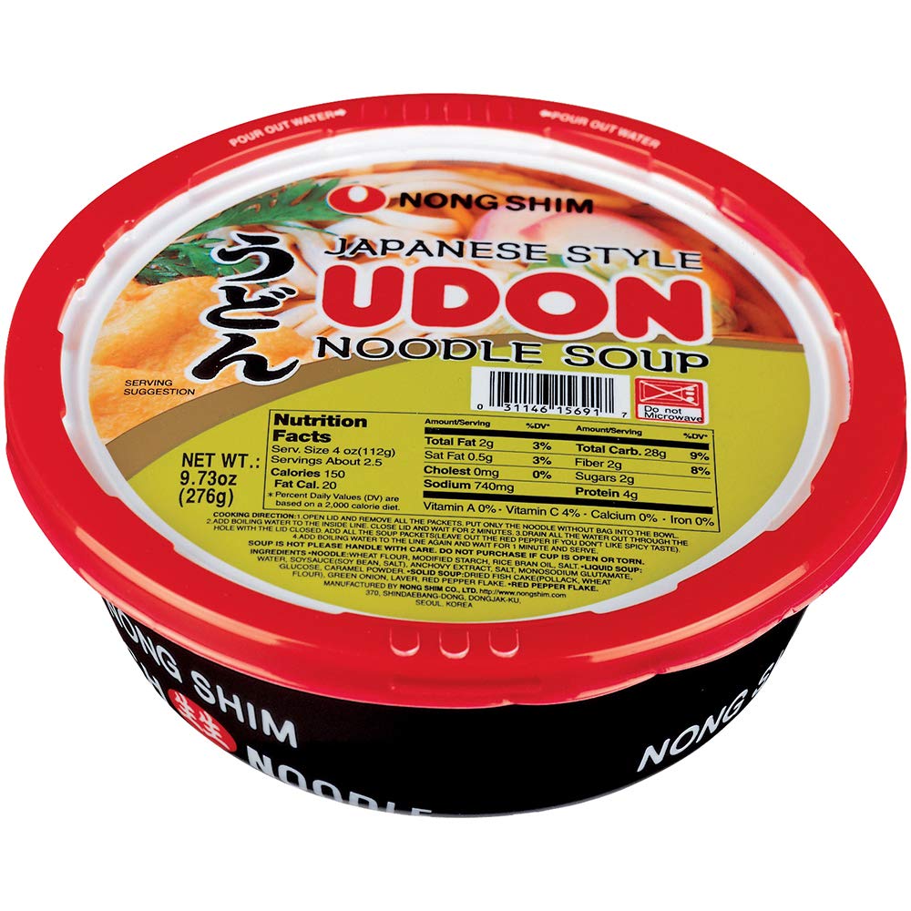 Nong Shim Japanese Style Udon Noodle Soup, 9.74-Ounce (Pack of 6)