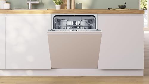 Bosch - Lavavajillas Totalmente Integrable, Serie 4, 60 cm. de ancho, 14 servicios, 3ª bandeja, Home Connect, Motor Eco Silence, Blanco, SMV4ECX28E, A l 6 programas - 3
