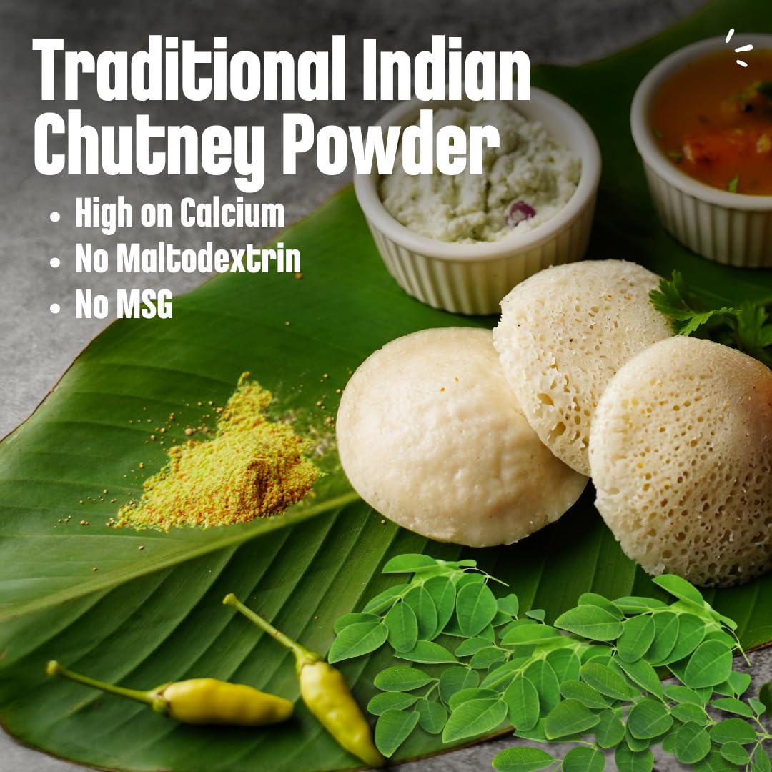 Early Foods - Trial Pack Combo of 5 Chutney Powders (Curry Leaves Almonds, Pumpkin Seeds, White Sesame, Black Sesame & Moringa) 50g x 5 | Instant Chutney Podi | Idli Dosa Chutney Podi - Image 5 thumbnail