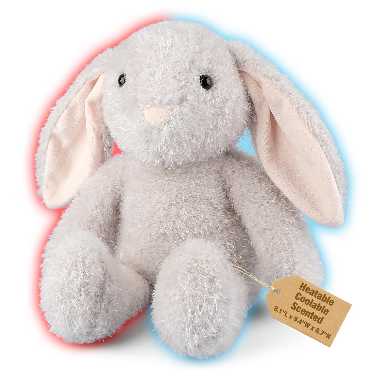 Coolable & Microwavable Rabbit Stuffed Animal, Weighted Stuffed Animals Plush for Kids Women, Girls