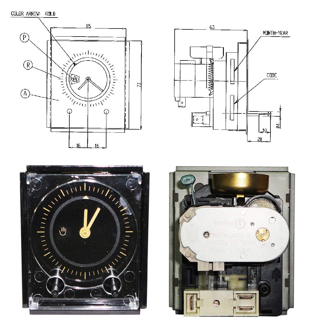 Timer Per Forno Franza TM07 120 Minuti - Sostitutivo Per Bosch - 16A 250V Con Segnalazione Acustica - Originale Italora