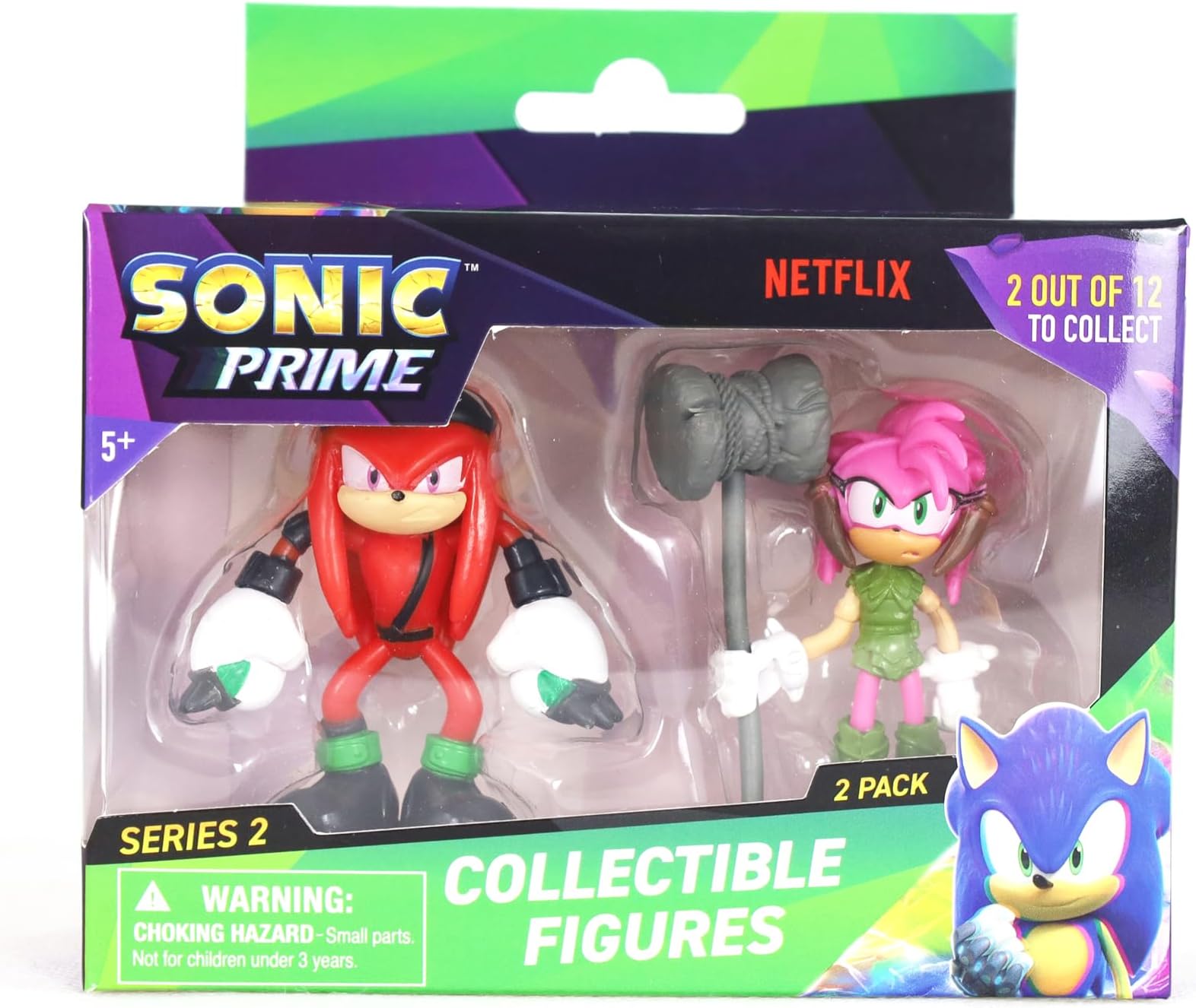 Sonic Prime: Figure 2Figures with Window Box - Netflix Series, Licensed, Boys & Girls, Collectible Characters, Figurines