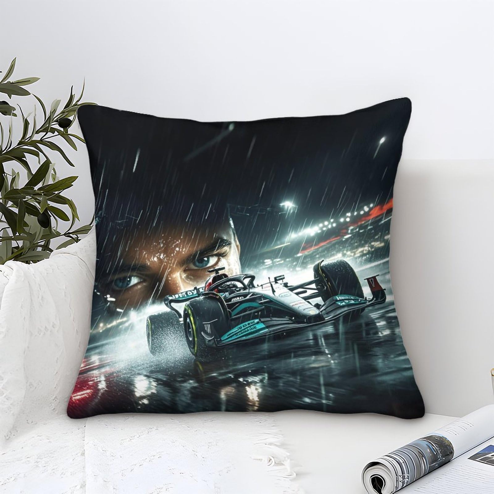 3U6C4M9K Formulaa Racing Throw Pillow Covers 50x50cm, Lewishamiltonn Cushion Covers for Home Sofa Bed Couch for Kids Boys Girls