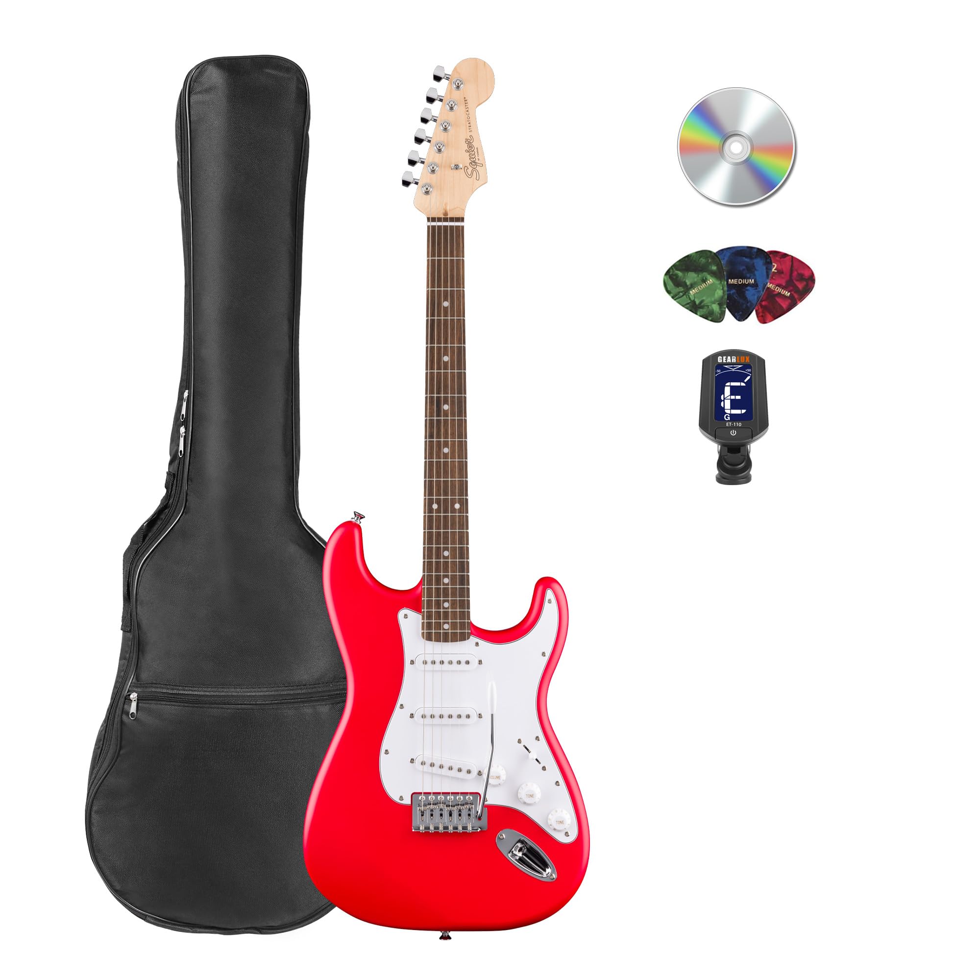 Amazon.com: Fender Squier Stratocaster - Torino Red Bundle with