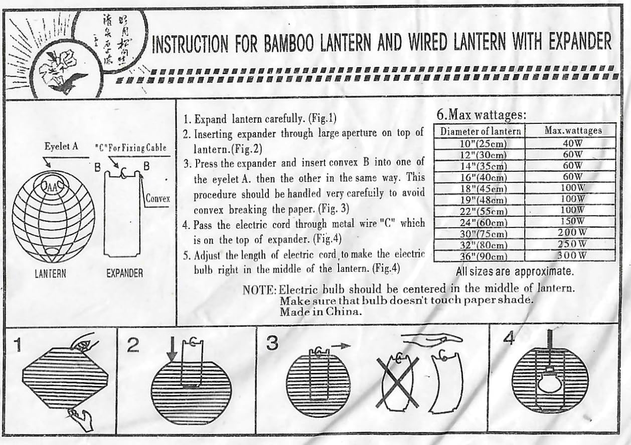 Science Purchase 12 Pack 8-inch Diameter Paper Chinese Lantern Lamp Shades for String Lights (White)