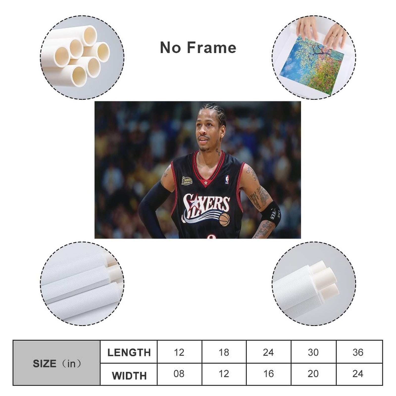 Amazon.co.jp: NBA アレン・アイバーソン (64) キャンバスウォール