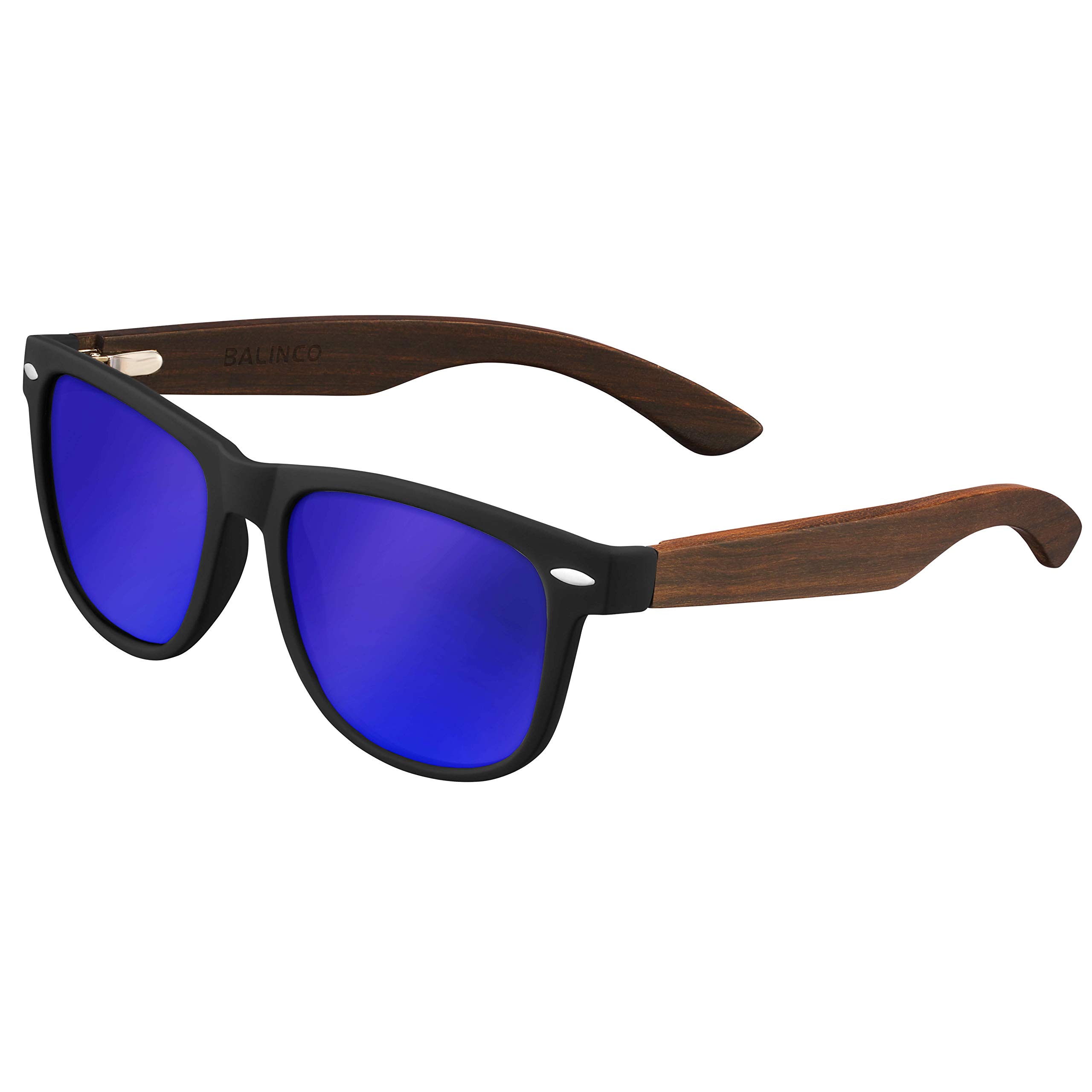 Balinco Set de gafas de sol de bambú mujer y hombre - con lentes TAC polarizadas para una visión intensa - sostenibles y duraderas - incl. un práctico estuche de regalo.