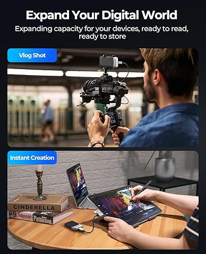 Miniatura 8 de ORICO SSD externo de 2 TB de hasta 2000 MBs, unidad de estado sólido portátil con cable USB C y A de 20 Gbps, almacenamiento confiable para