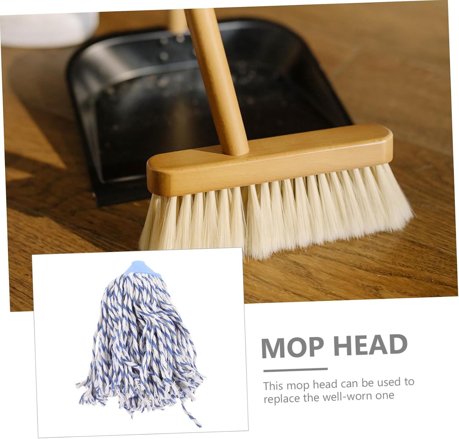 Household Plastic Broom Head Replacement Lightweight Kitchen Broom Accessory for Efficient Cleaning Easy to Use and Maintain for Dust and Debris Removal Home