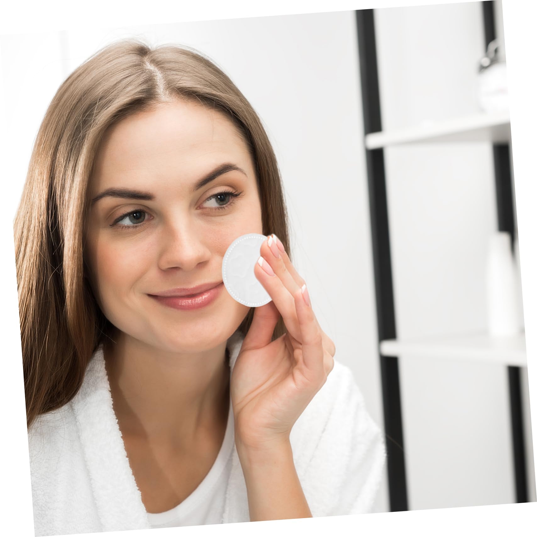 Baluue Cleansing Cotton Pads 100 Round Reusable Face Pads Ideal for Makeup Removal Gentle Exfoliating and Daily Care