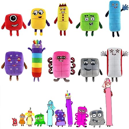 10pcs Numberblocks Plush Doll 9 4in1 10 番号ぬいぐるみアニメ番号ぬいぐるみ数学啓発アニメーションぬいぐるみ人形 インタラクティブぬいぐるみ おもちゃ