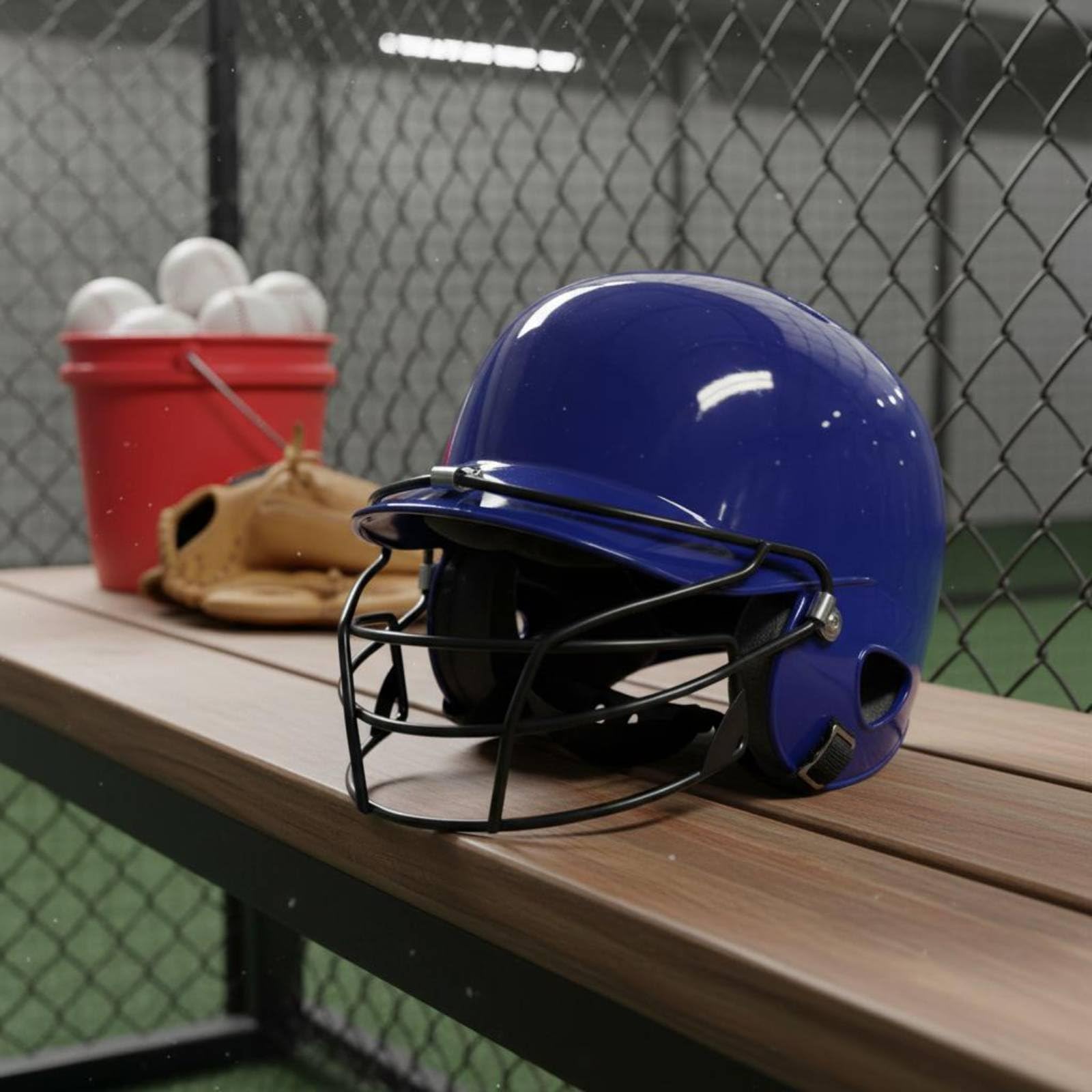 predolo Casque de Frappeur de Baseball Absorption des Chocs Casque de Baseball avec Grille Ajustable pour Adultes, Entraînement