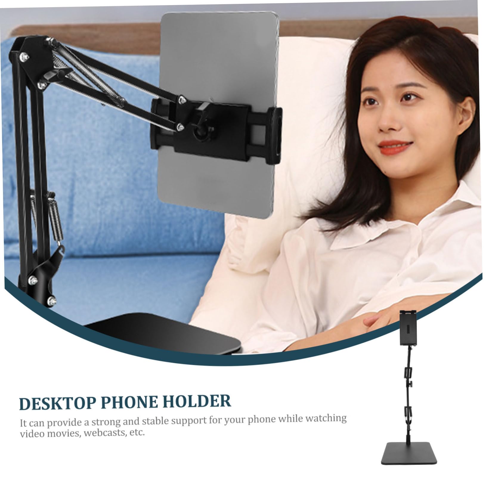 Homoyoyo Soporte Telescópico para Teléfono Móvil Soporte De Teléfono Titulares De Teléfono Vídeo De Teléfono Soporte para Tableta para Escritorio Metal Soporte para Teléfono Multifunción